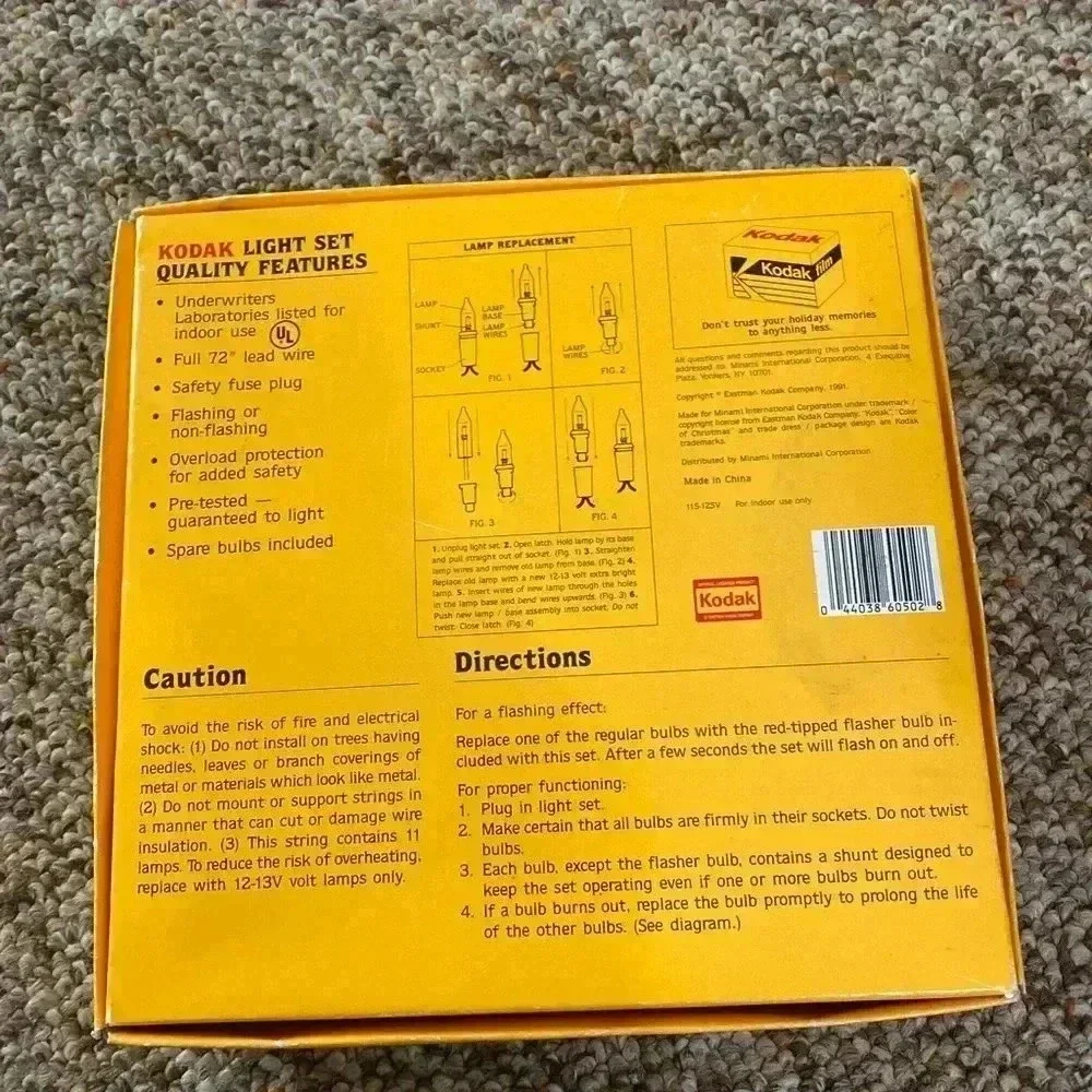 Kodak vtg 11 light tree topper plaque color Christmas from the 90's